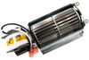 Angle view of blower's air flange and motor