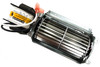 Angled view of blower, ball bearing motor and wiring leads