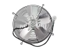 Top view of fan's impeller wheel and protective cage