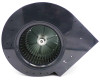 Top view of impeller wheel, air inlet