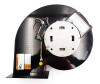 Top view of PSC motor, blower housing and flange