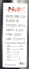 Motor ID sticker with electrical specifications