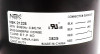 Motor ID sticker, electrical specifications