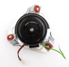 View of motor, wiring harness and blower housing