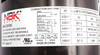 Motor ID sticker, electrical specifications