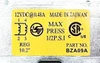 Valve electrical specifications. 12VDC@0.48A, 1/2" PSI, Reg 10.2"