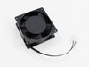 Bottom view of axial fan and wiring connector
