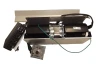 Top view of blower, control module, temp sensor, mounting bracket and wiring harness