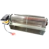 Front of blower's air discharge, motor terminal leads