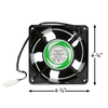 Z-Grills® 600 series induction fan replacement, Measures 4¾"L x 4¾"W x 1½"H