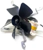 Closeup of fan blade and mounting bracket