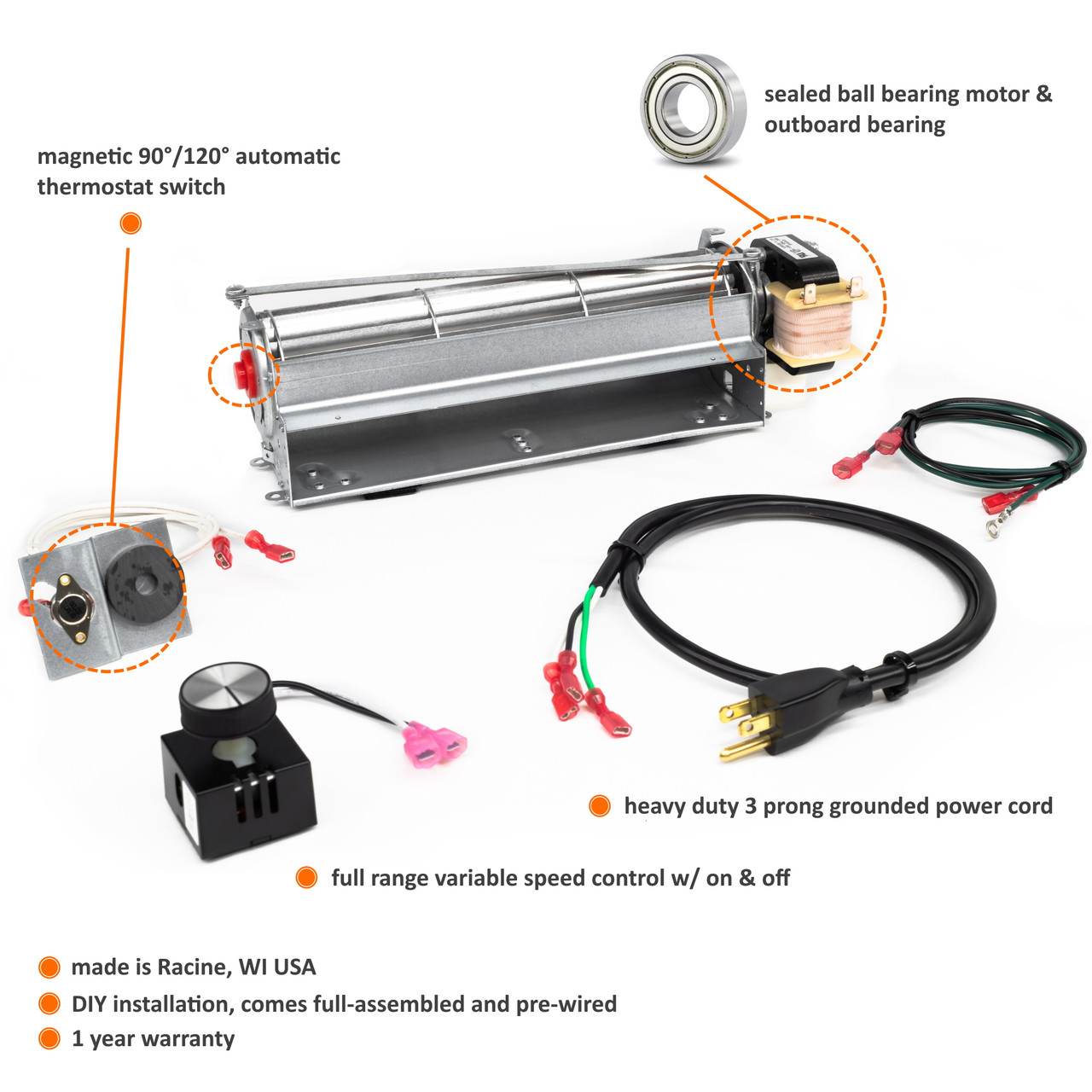 Heavy Duty Power Cord with Thermostat Control for Masterbuilt Electric  Smokers 