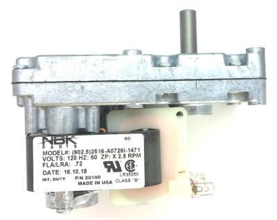 SBI 44126 Auger Motor, Replaces #44109 for Osburn, Drolet & Enerzone.  Aftermarket, Made in USA