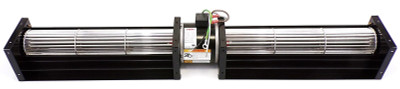 29" dual transflo blower.  Replaces Fasco 7021-5845.  Fits older Kozy Heat fireplaces.