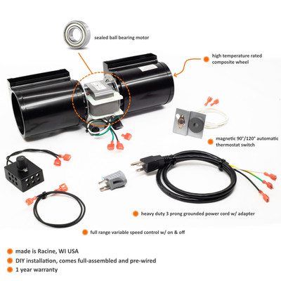 Marco | Find Your Fireplace Fan Kit, Blower Motor & Parts
