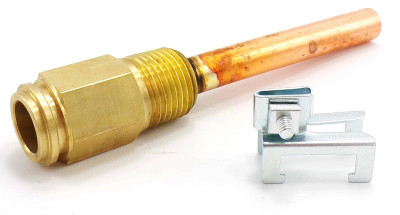 Honeywell 121371AA Equivalent Aquastat 1/2" Immersion Well w/ Clamp | NBK-20929-1