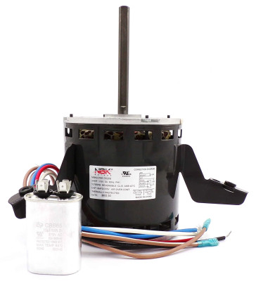 NBK-20208 Direct Drive Blower Motor 3/4 HP 115V 1075 RPM - Replaces Packard 43789, Mars 10689, Amana 20046612S, Genteq 5KCP39PGT950S | PSC Furnace Motor
