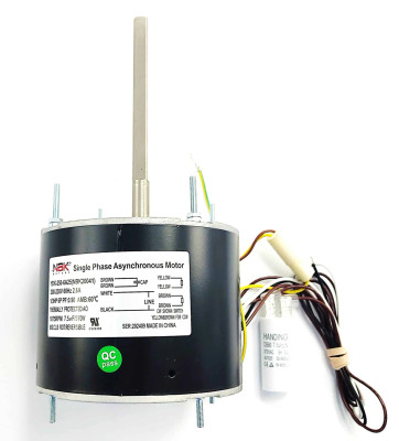 NBK-20041 230V 1/3 HP Condenser Motor w/Capacitor - Fasco D7908 Equivalent 1075 RPM Ball Bearing