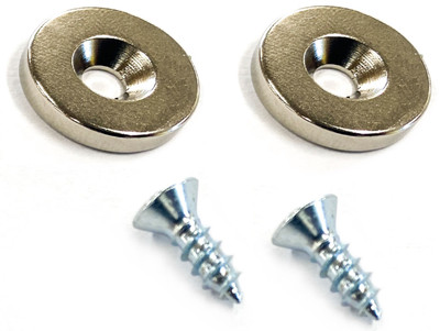 Neodymium magnet blower mounting kit, included hardware