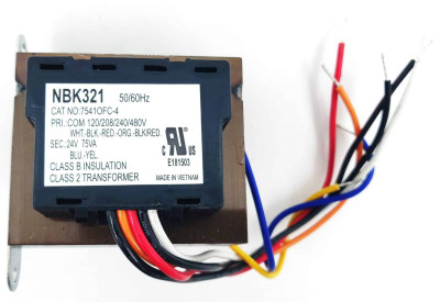 NBK-20606 75VA Transformer 120/208/240/480V to 24V | Replaces Mars 50321 & Packard PF52475