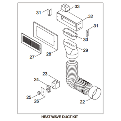 Regency 946-517/P Heat Wave Duct Fan Assembly - 130 CFM Convection Blower