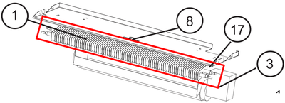 Dimplex 2200510500RP Heater Element Replacement - BLF50 Dual Steel Tube