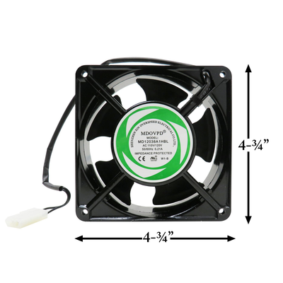 Z-Grills® 600 series induction fan replacement, Measures 4¾"L x 4¾"W x 1½"H