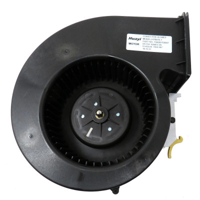 Side view of blower housing, impeller wheel