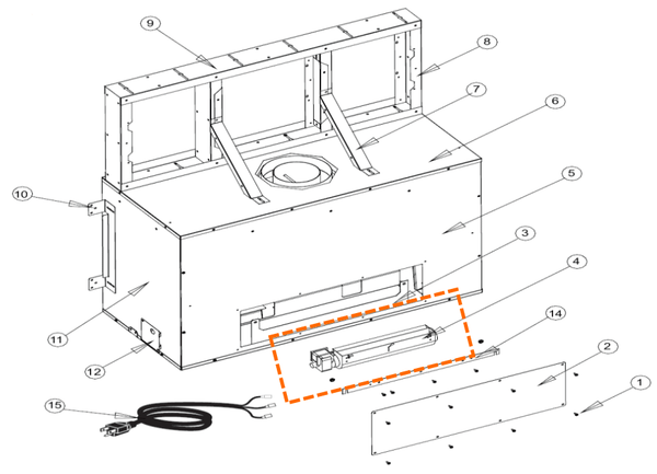 Jotul 157454 Gas Fireplace Blower Fan Assembly | Fits GZ 455 DV Westbrook