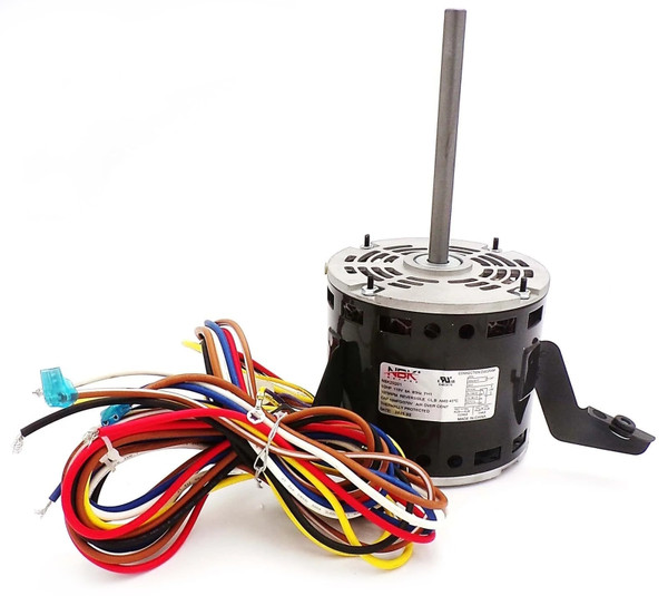 NBK-20201 Furnace Blower Motor 1/2 HP 115V 1075 RPM - Replaces Packard 43787, GE 5KCP39KGT785, Goodman 0131F00022, Mars 03787 | PSC Flex Mount Motor