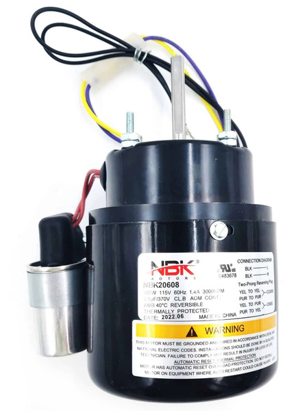 NBK 20608 Self-Cooled Motor 3.3" 115V - Replaces Fasco D219, Dayton 38N525, Grainger 3M292