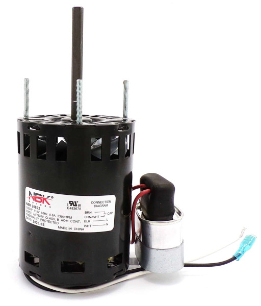 NBK-20822 115V Draft Inducer Motor - Reznor J313040N & Fasco 71626477 Equivalent
