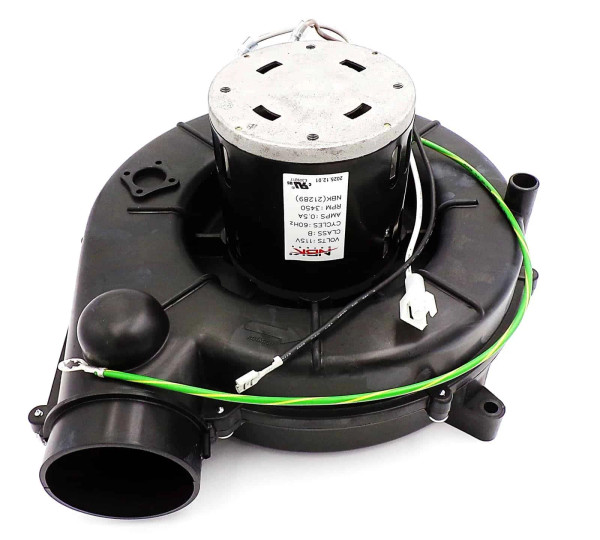 NBK-21289 115V Furnace Draft Inducer Motor - 3450 RPM High-Speed Replacement