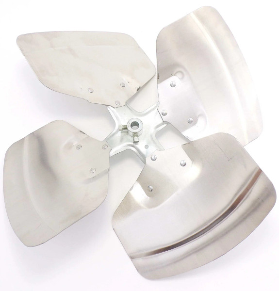 NBK-20909 18" Aluminum Condenser Fan Blade - 4 Blade, Fixed Hub, CW, 33° Pitch | Replaces Revcor 4C891, FB4CR1833, R41810, R41811