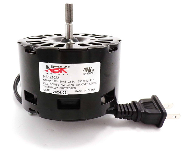 NBK-21023 Fan Motor 120V 60Hz | Replaces Broan 10600 & 5KSM84DFK211AP