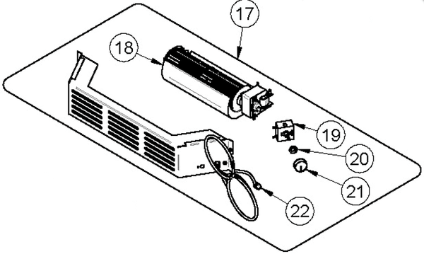 SBI Transflo Blower Assembly SE65584 - 130 CFM OEM Replacement for Osburn & Century Wood Stoves