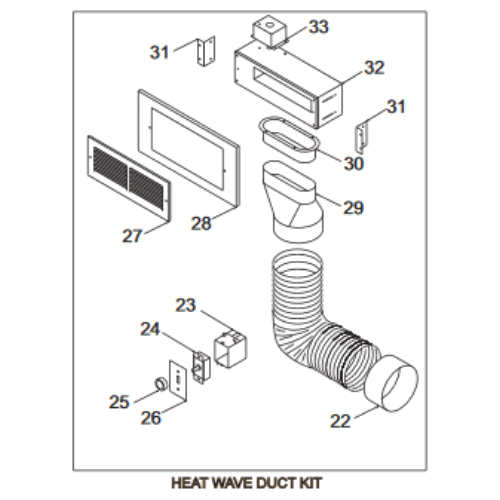 Regency 946-517/P Heat Wave Duct Fan Assembly - 130 CFM Convection Blower