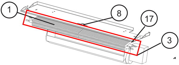 Dimplex 2200510500RP Heater Element Replacement - BLF50 Dual Steel Tube