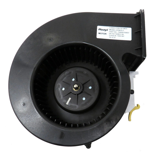 Side view of blower housing, impeller wheel