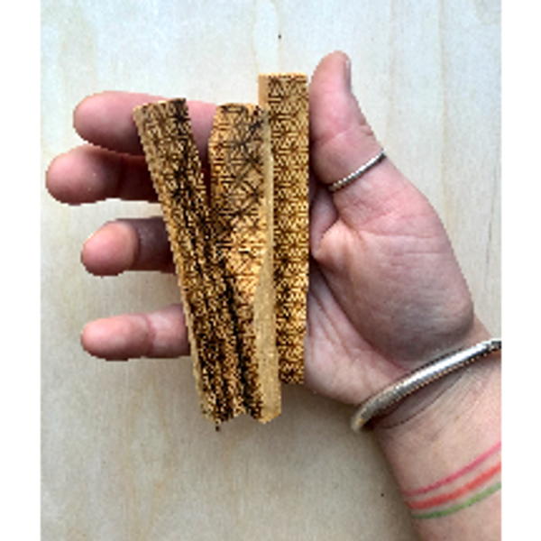 Palo Santo Wood Stick with Flower of Life Design