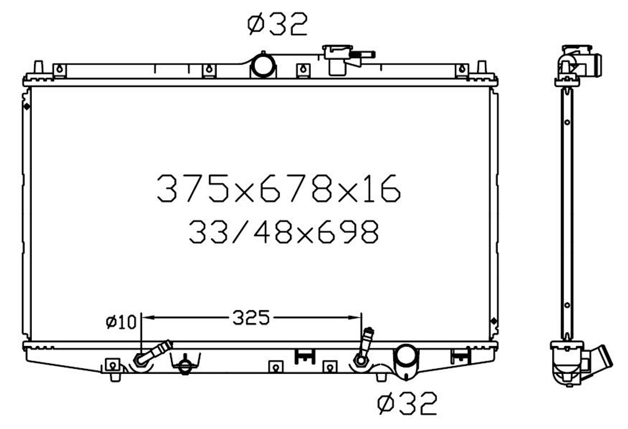 Radiator for Honda Accord CG CK 12/97-02/03 Auto Manual 2.0L 2.3L 4Cyl 98 99 00 01