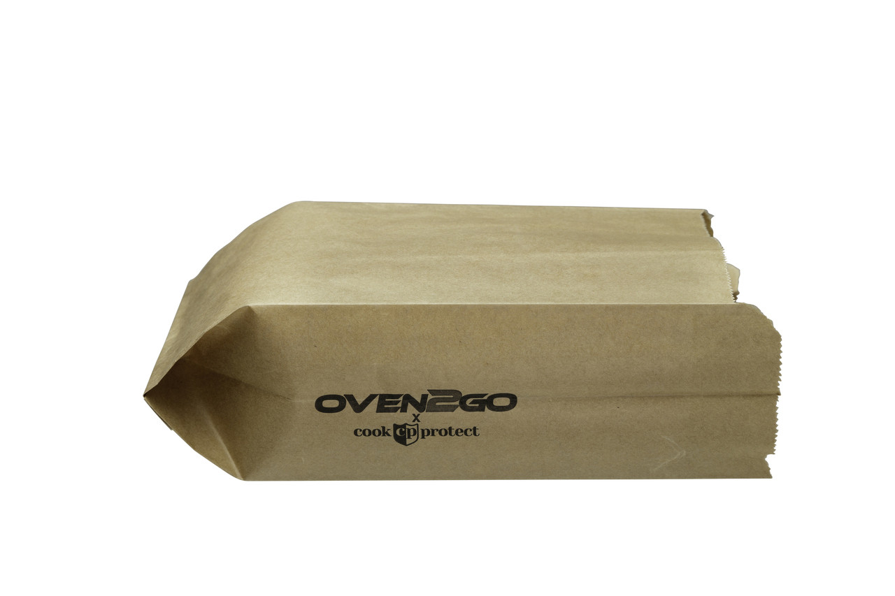 Oven2Go® is an award-winning line of products for use in high-temperature cooking applications, such as accelerated, rapid cook ovens and panini grills.  Its patented technology creates a convection-effect around foods which enables faster, even cooking; moisture control; and heat retention. Oven2Go® SS Technology bags are sealed before cooking thus creating a true "Cook and Protect" option for restaurants, deli's, QSR's, convenience, and "Grab & Go" food service.  Further, due to its closed and sealed bag, the Oven2Go® technology is excellent for Hot Hold application, as the technology maintains food quality and taste.