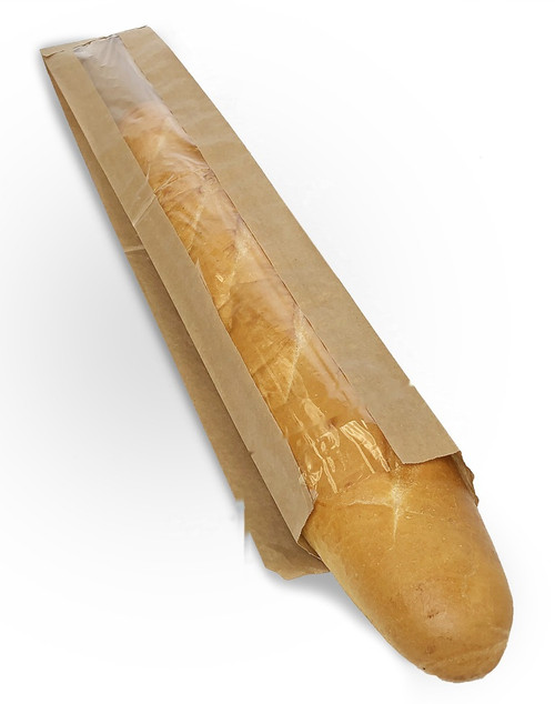 Lazio Brown Kraft Loaf Bag With Window, Case of 250