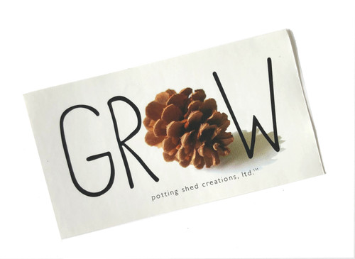 Pine Cone Grow Sticker