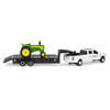 1:64 Ford F350 Dually with 5th Wheel Trailer & John Deere 530 Tractor Replica Toy