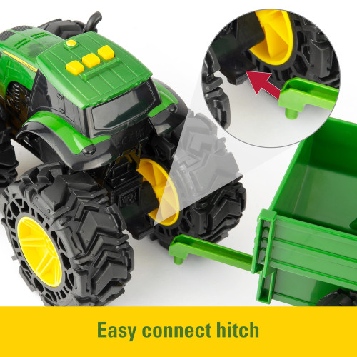  John Deere Tractor - Monster Treads Lightning Wheels Motion  Activated Light Up Truck Toy Toys Kids Ages 3 Years and Up,Green : Toys &  Games