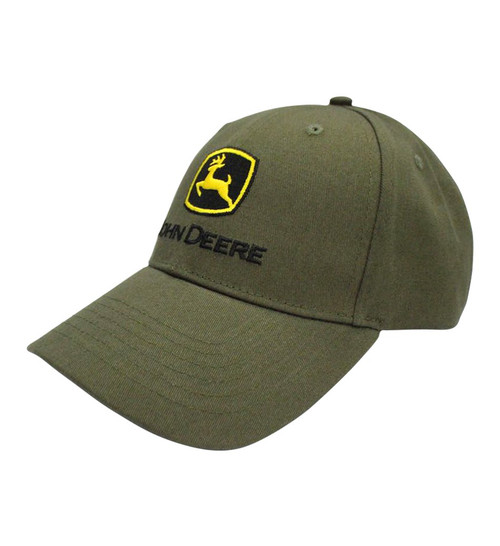 NEW John Deere Gray Cap Yellow Mesh Black Visor Cap Structured