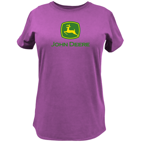 John Deere Women's Fuchsia Logo Tee - RDO Equipment