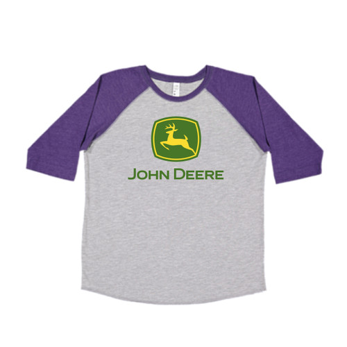 John Deere Youth Purple Logo 3/4 Tee - RDO Equipment