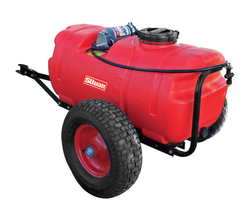 Silvan 100L Redline 12 Volt Spotpak Sprayer With Trailer and Boomless Nozzle Kit - RDO Equipment